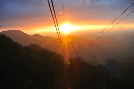 sunset from Gondola