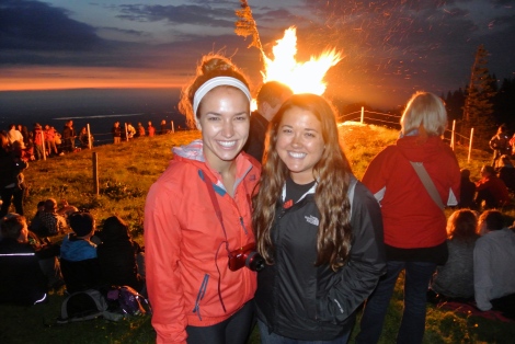 Sara and I at the bonfire
